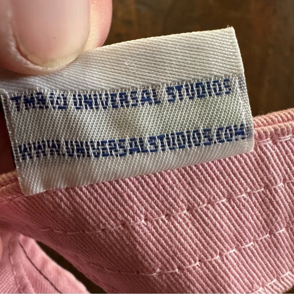 Pink Universal Studios Kid’s Visor Hat With Star On Front Adjustable 100% Cotton